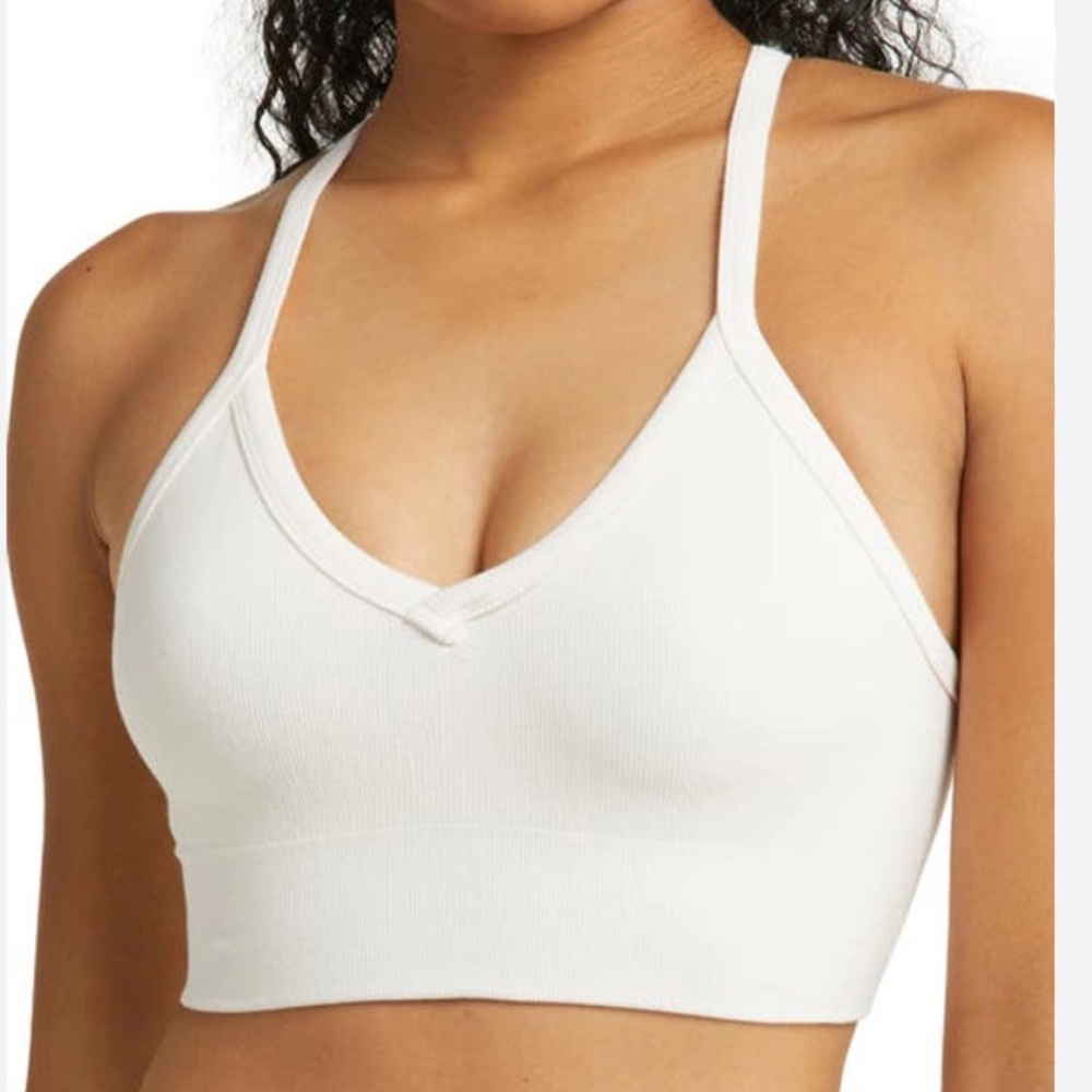 ALO Yoga Seamless Bra Cream Medium